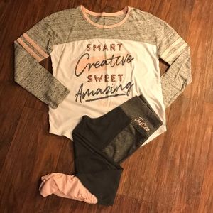 Justice Active 2pc legging set. Girls size 10